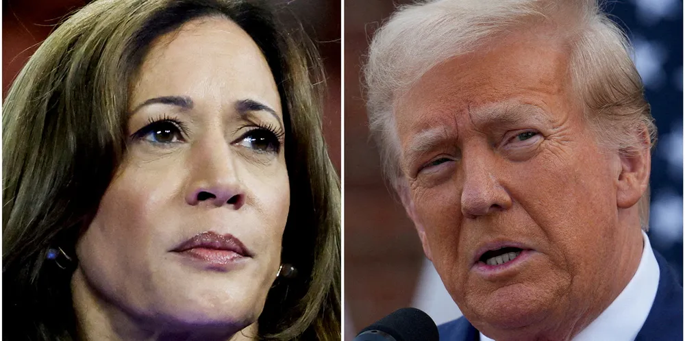 US vice president Kamala Harris and former president Donald Trump.