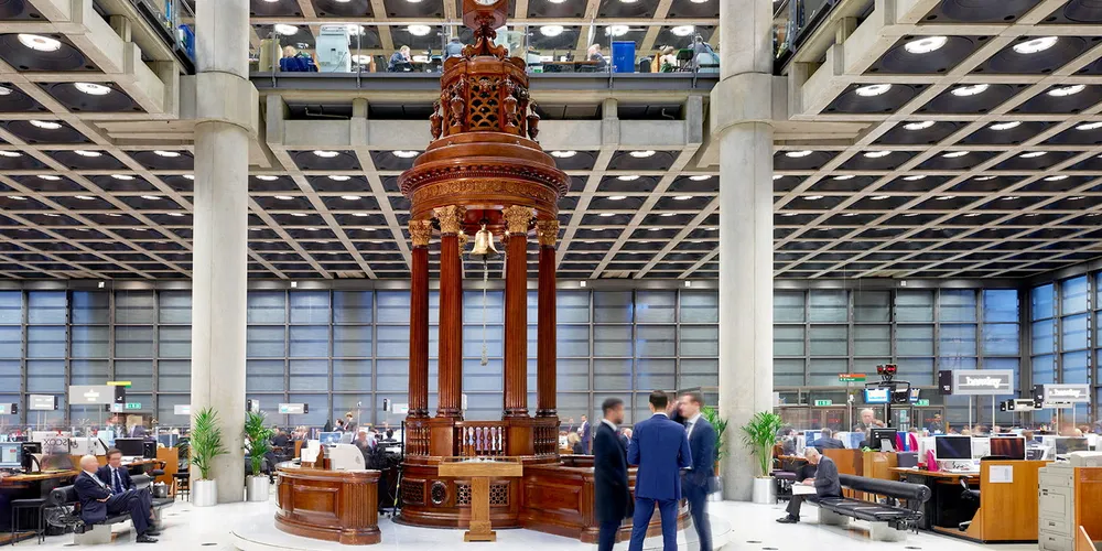 The Lutine Bell in the Lloyd’s of London Underwriting Room.