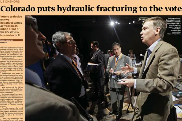 Politics: Colorado voters to decide fate of fracking in US state