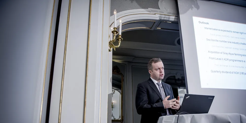 Alf-Helge Aarskog, CEO of Marine Harvest.