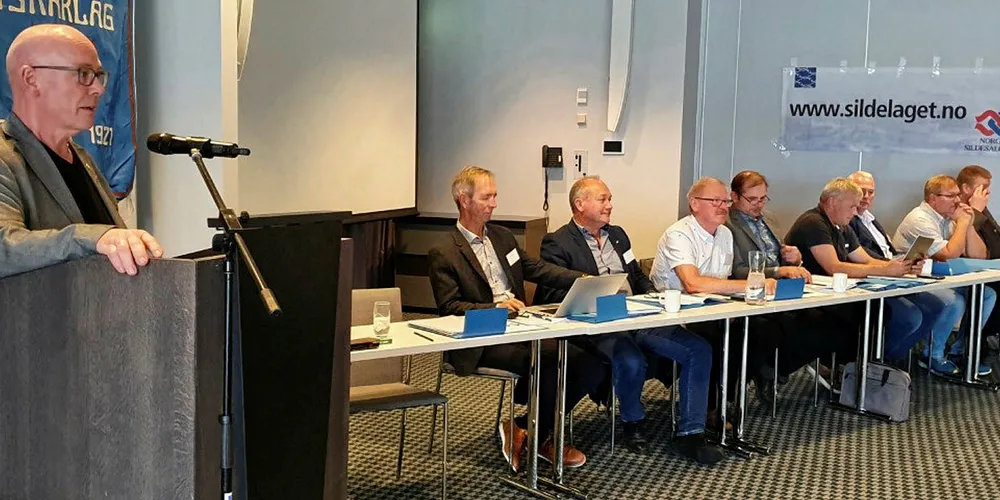 ÅRSMØTE: Jan Fredriksen, styreleder i Nordland Fylkes Fiskarlag, åpnet i dag lagets årsmøte.