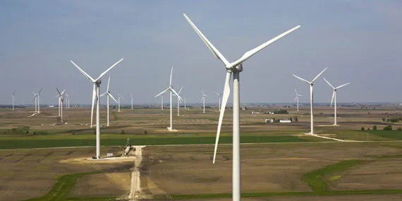 A BP-owned wind farm in Indiana