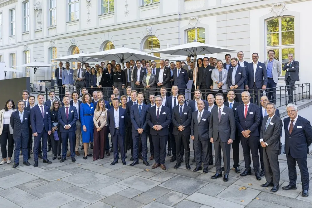 Officials from the European Commission and companies' representatives attending an H2Med event in Berlin on Wednesday.