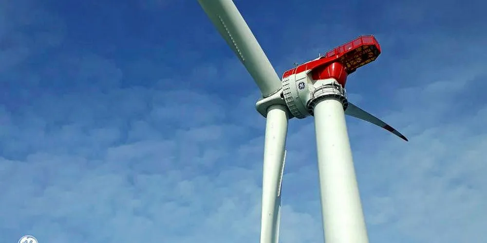 The first GE Haliade 6MW at Merkur.
