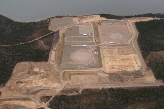 Existing site: an aerial view of the Bear Head LNG project site