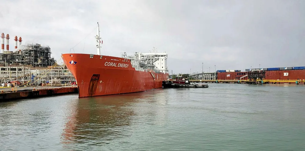 New Fortress Energy ships in a first cargo to its newly completed import terminal and power plant in Puerto Rico.