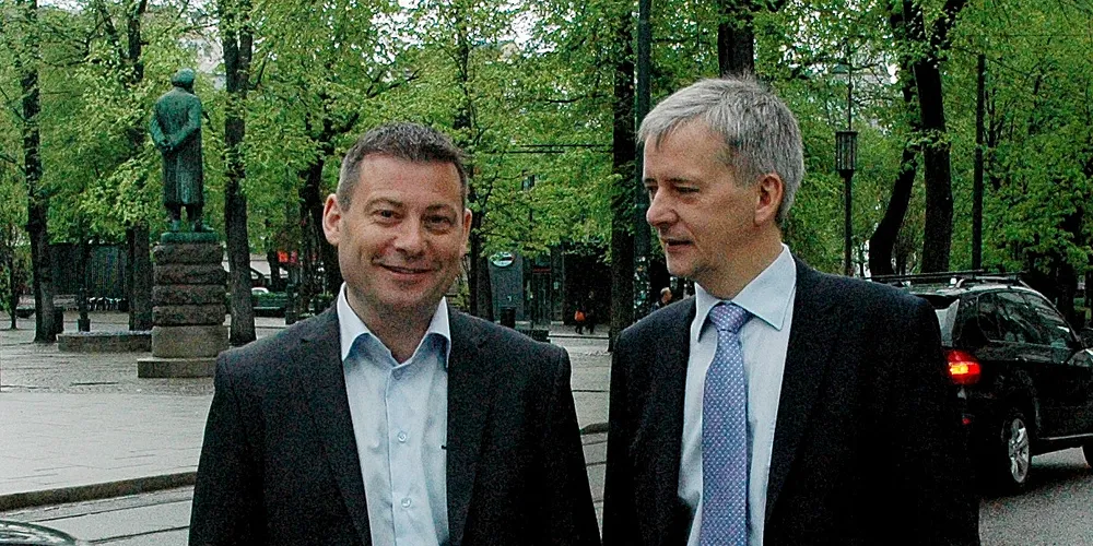 Regin Jacobsen, CEO at Bakkafrost (right) with Havsbrun's Odd Eliasen.