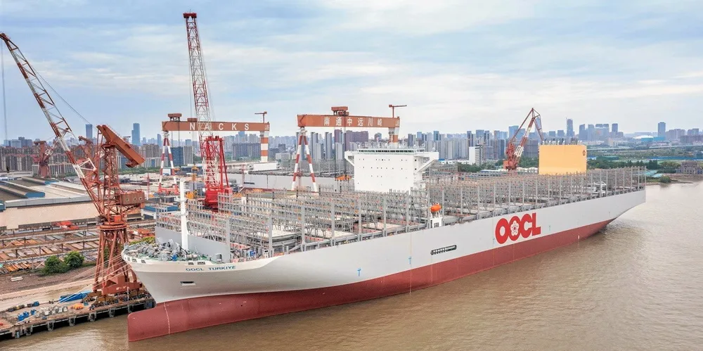 OOCL, which took delivery early in June of the 24,188-teu OOCL Turkiye (built 2023), is committing to chartering four 5,800-teu vessels under construction in Japan.