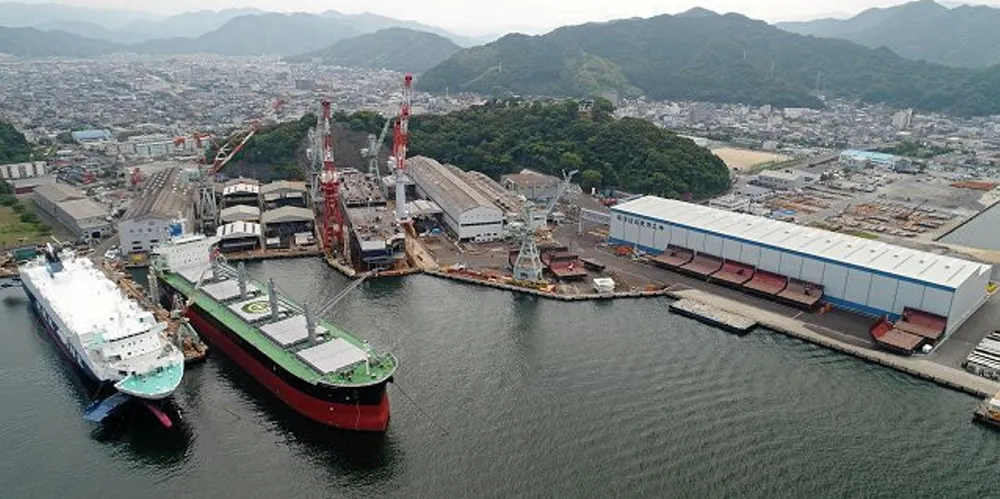 Japan's Saiki Heavy Industries, pictured here, built the ship that became Sea Hawk Maritime's first tanker.