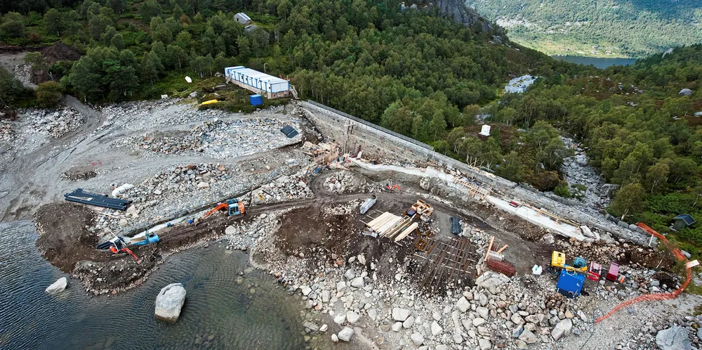 Ifølge tall fra NVE og OED ble det i fjor satt i drift 0,6 TWh ny vannkraft. Her fra Utbygging av Jøssang og Dalen kraftverk. Det var likevel vindkraftutbyggingen som bidro til den hovedsakelige veksten i ny produksjonskapasitet i 2019.