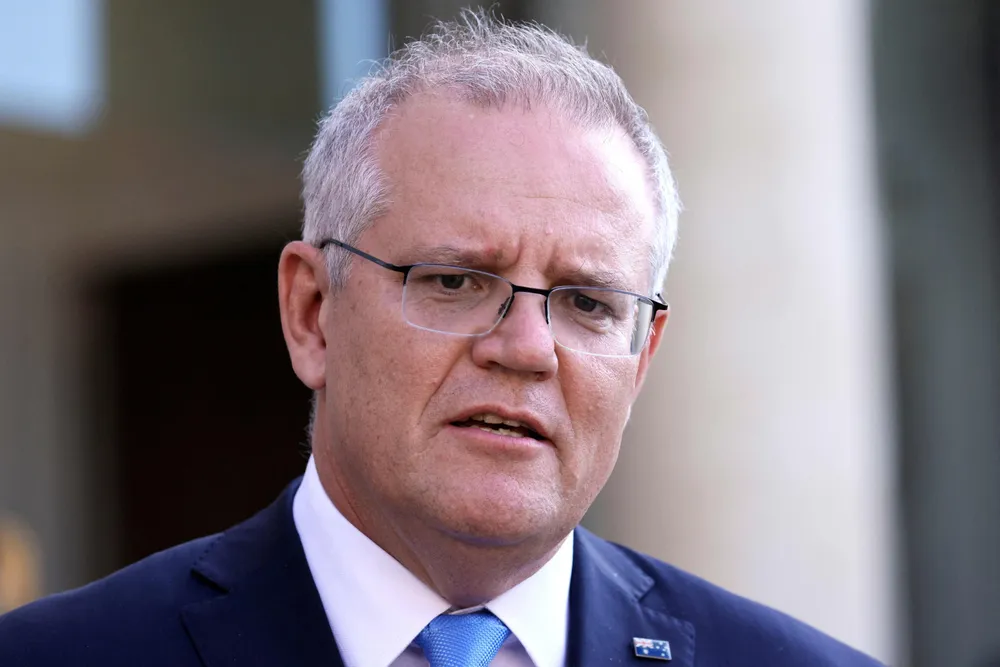 Flagged up: Australian Prime Minister Scott Morrison