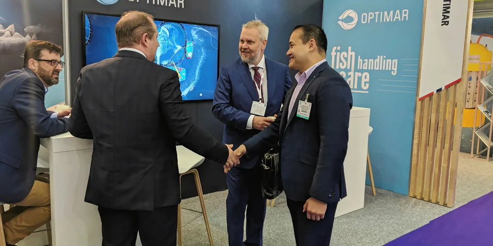 Lighthouse Finance Managing Director Howard Tang meets with Optimar execs in Brussels.