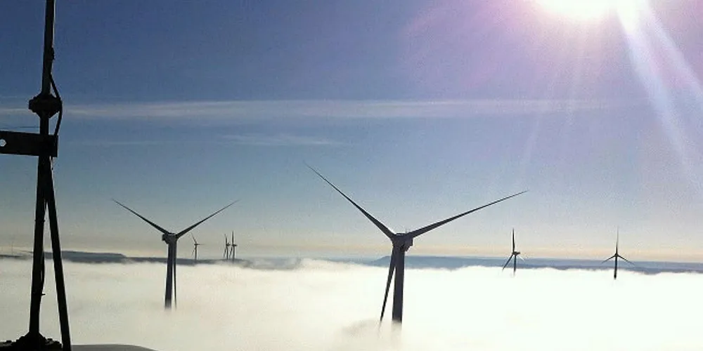 Mitsubishi turbines in place at NRG's Goat Mountain wind farm in Texas