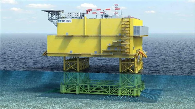 Tennet 2GW-program HVDC-plattform-illustrasjon.