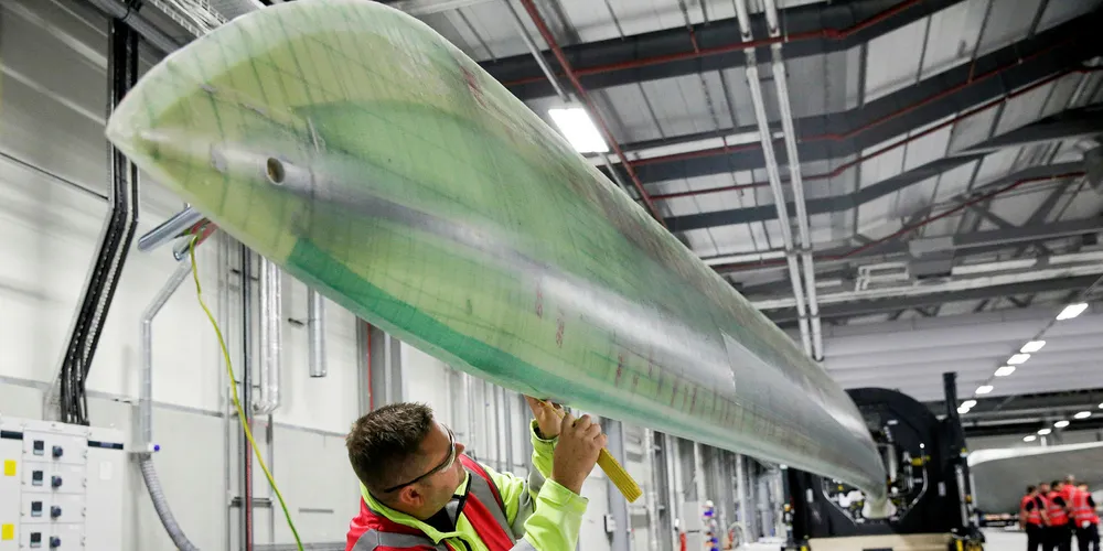 The Siemens Gamesa plant in Hull, northeast England, is a major example of offshore wind investment in the UK.
