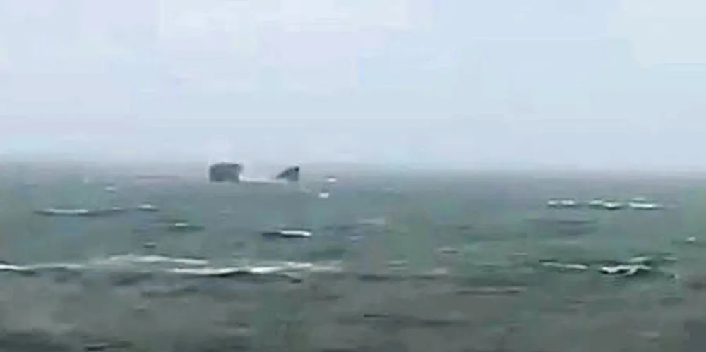 The Seamark breaks up off Russia.