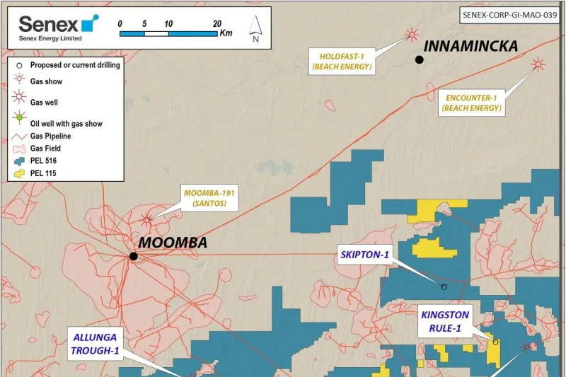 Cooper basin: Senex Energy has started fracking Kingston Rule-1 - the second well in an unconventional gas programme in South Australia