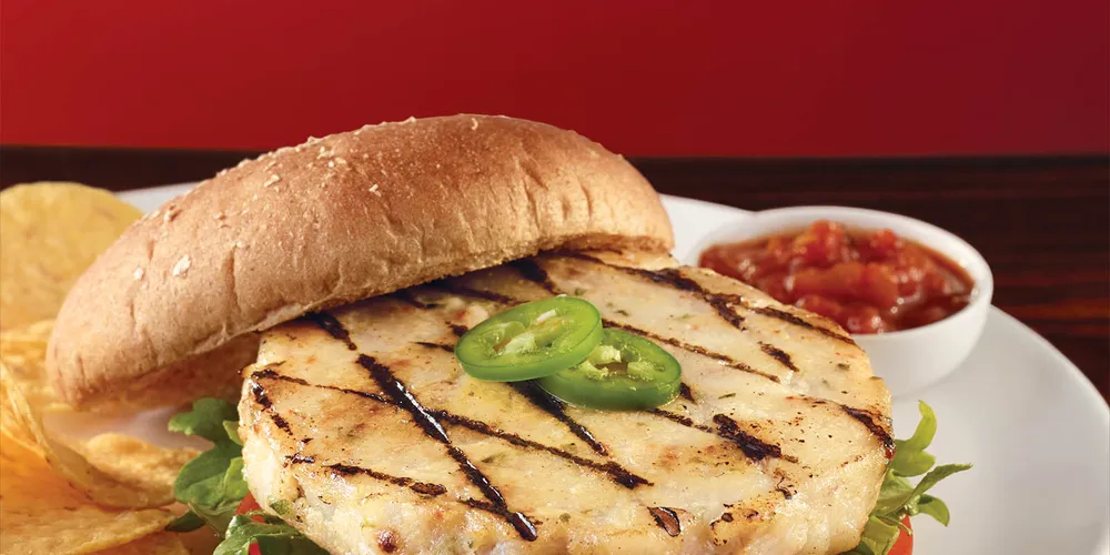 Trident Seafoods' wild Alaska pollock burger.