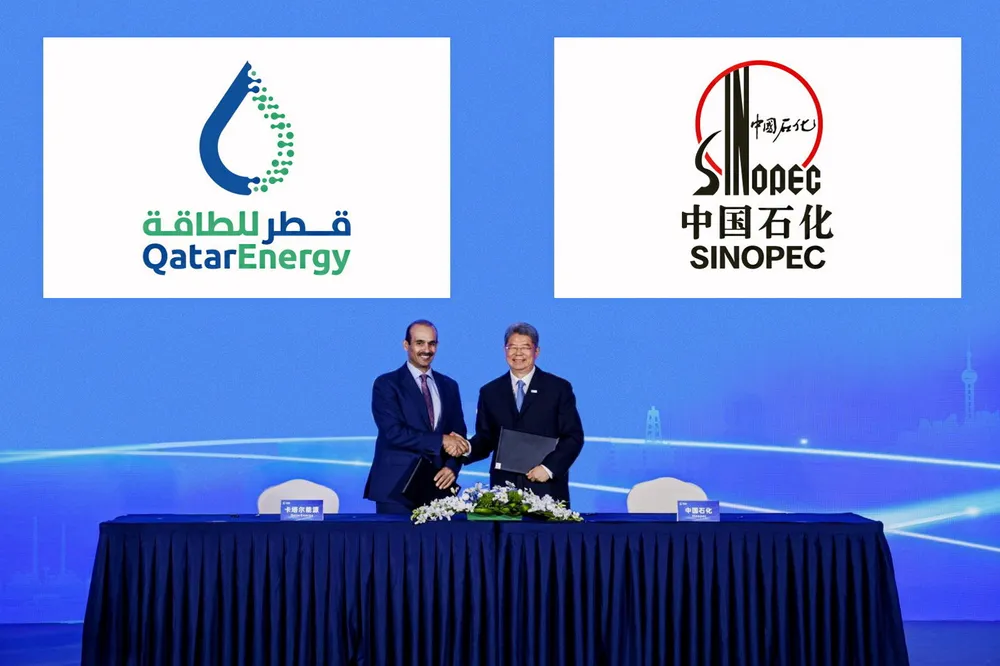 Handshake: QatarEnergy and Sinopec seal North Field South partnership.