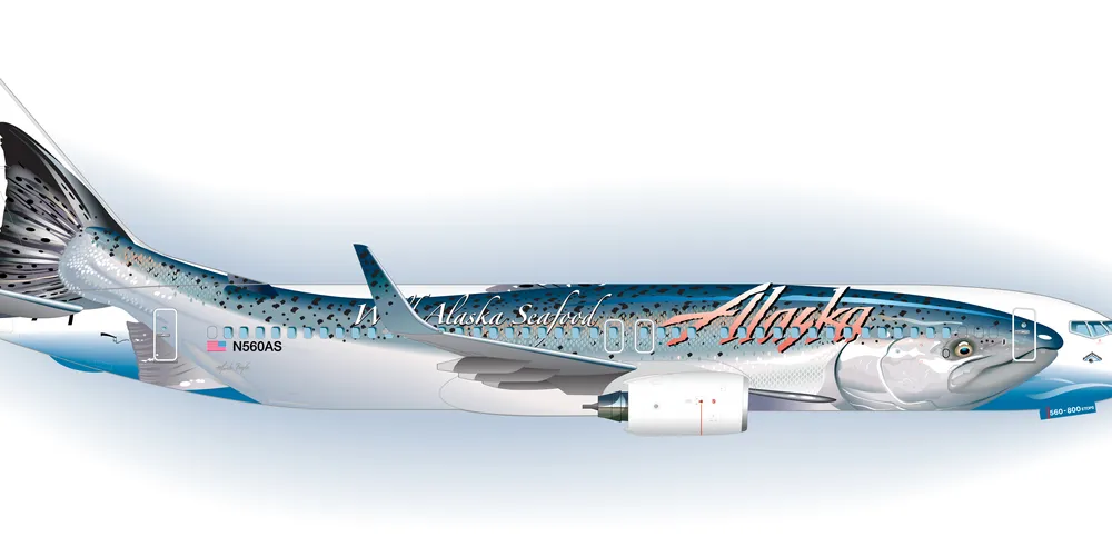 Alaska Airlines to paint 129-foot salmon on plane (again)