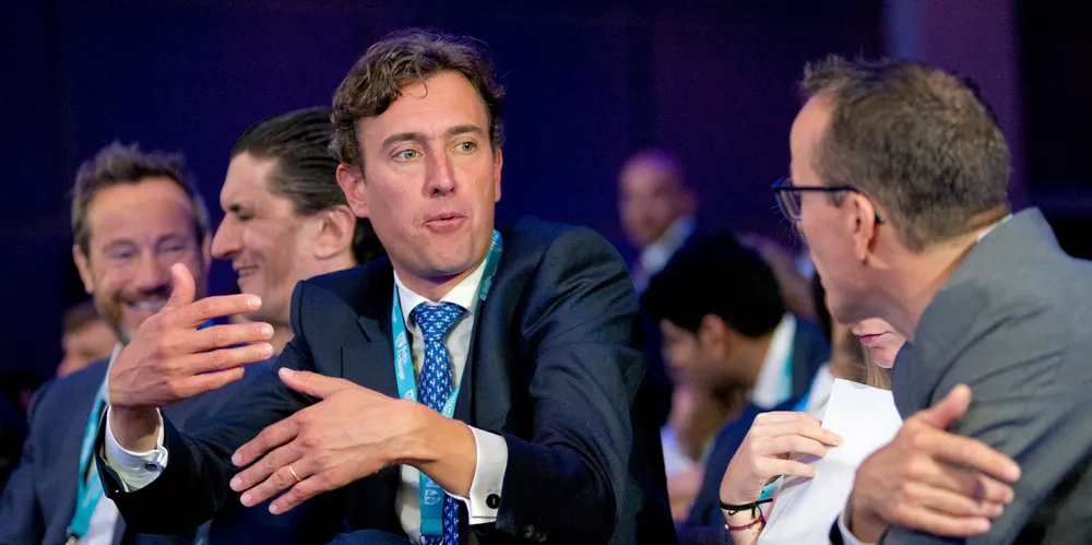 Compagnie Maritime Belge chief executive Alexander Saverys is seen at the TradeWinds Shipowners Forum in 2018. CMB is the largest shareholder in Euronav.