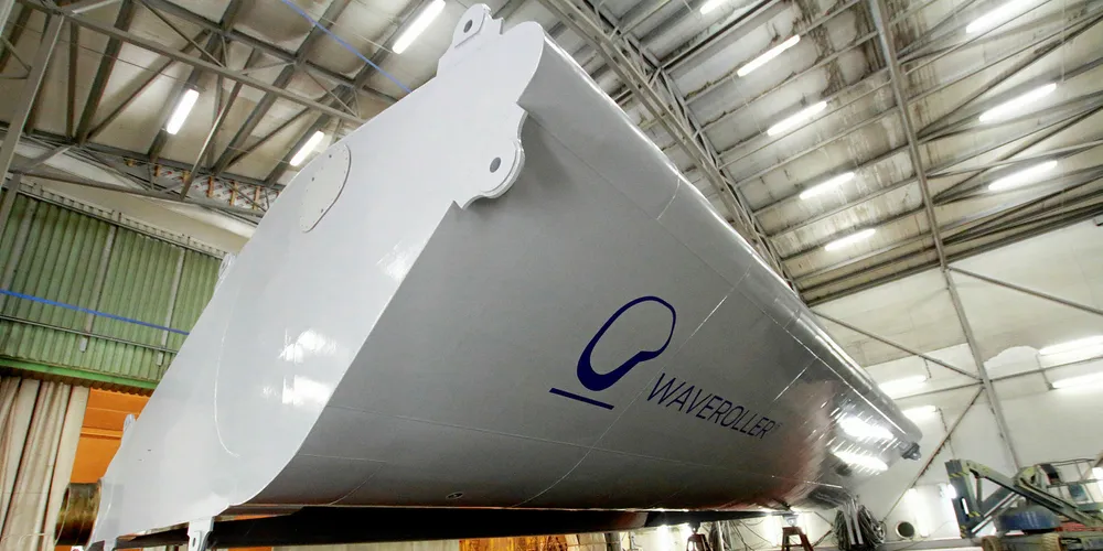 The WaveRoller has been scaled up to a 1MW design