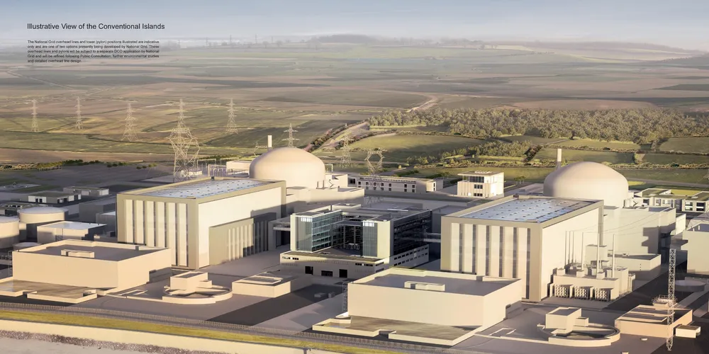 A rendering of Hinkley Point C