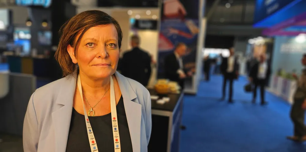Daglig leder i sjømatkonsernet Brødrene Karlsen, Rita Karlsen, har de siste dagene promotert hvitfisk og laks fra Senja, under Seafood Global Expo i Barcelona.