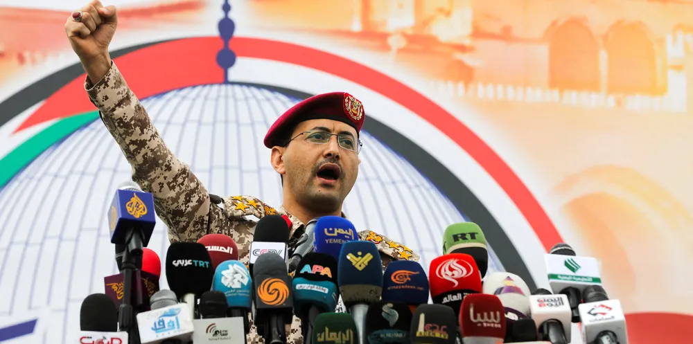 Houthi military spokesperson Yahya Saree.