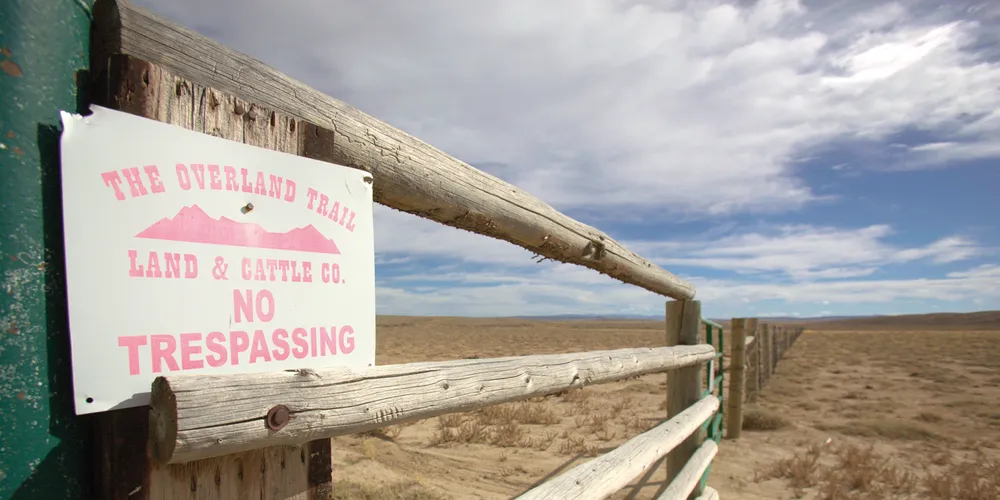 The Overland Trail Ranch in southern Wyoming where the huge wind farm will be built