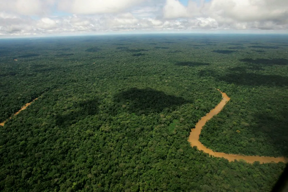 This May 17, 2007 file photo shows an aerial view of Yasuni National Park in Ecuador's northeastern jungle. Lawmakers on Thursday, Oct. 3, 2013 authorized the extraction of oil from Yasuni National Park, a pristine Amazon reserve. . .