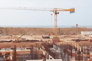 Construction site: Jorf Lasfar power plant in Morocco