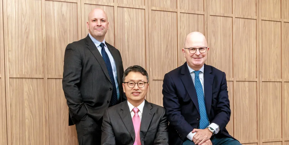 (From left) NorthStandard chief operating officer Asia-Pacific James Moran, claims director Shang Doe Shim and head of Asia Pacific David Roberts.