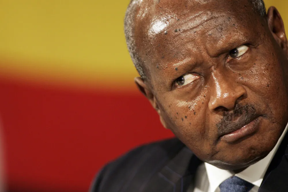 Political discussions: Uganda's President Yoweri Museveni