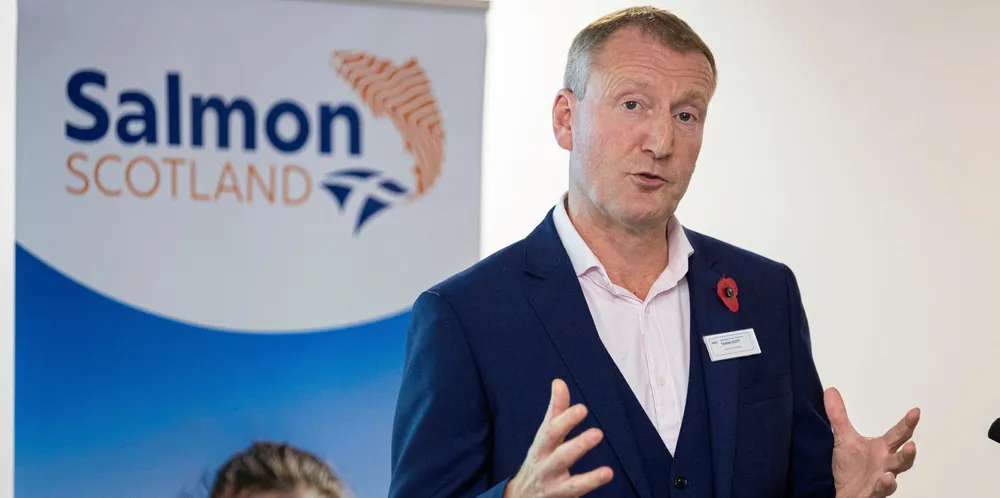 Administrerende direktør Tavish Scott i Salmon Scotland.