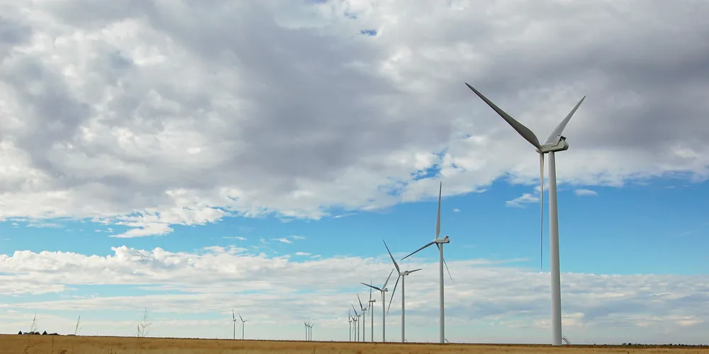 Wind farm west of Amarillo, Texas.