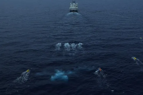 Seismic trawl: off Brazil