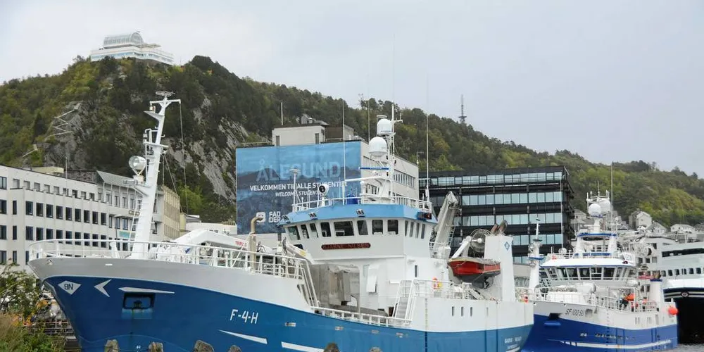 VED KAI: "Bjarne Nilsen" og "Sulebas" er to av båtene ved kai i Ålesund.Foto: Einar Lindbæk