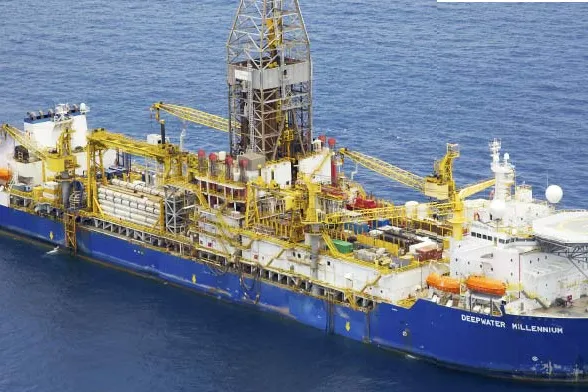 Deepwater Millenium: Transocean's drillship (above) will move from Mozambique to Australia for offshore work starting in February