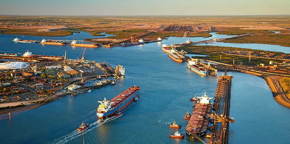 The bulker magnet that is Port Hedland inner harbour.