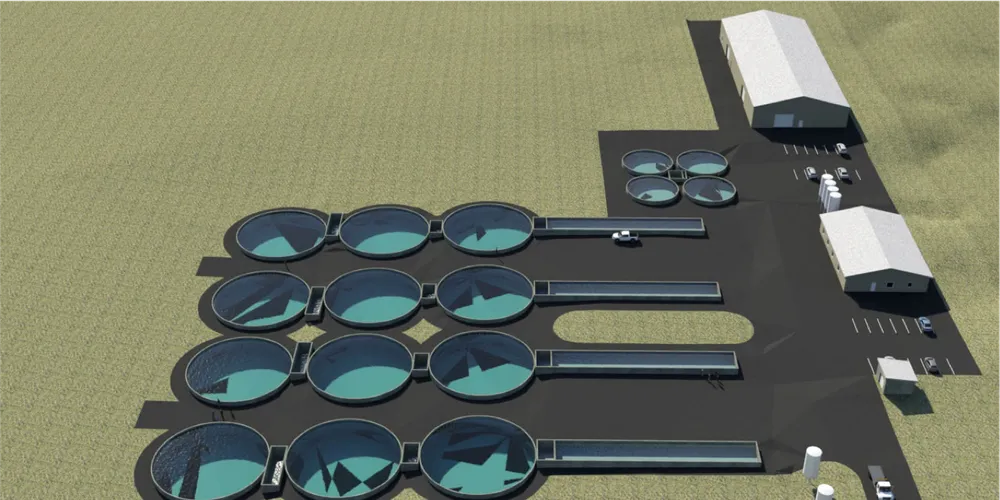 A 3D image showing Matorka's new Arctic charr and Atlantic salmon facility. Photo: Matorka