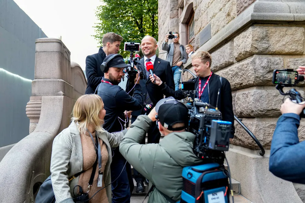 Finansminister Trygve Slagsvold Vedum (Sp).