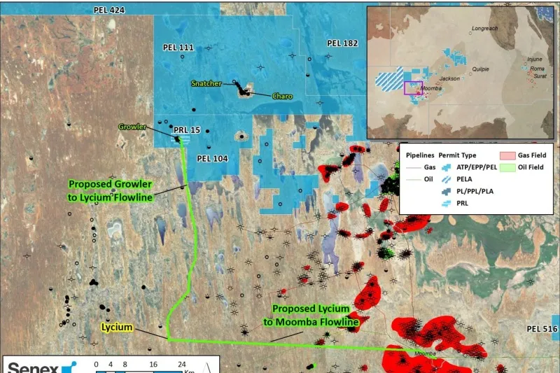 Proposed pipelines in South Australia: Cooper Energy expects its oil output to increase once the Lycium-to-Moomba pipeline opens later this quarter