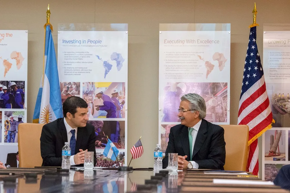 YPF contract: Joint venture signed in 2013 by chief Miguel Galuccio and Chevron executive Ali Moshiri