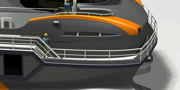 Ny oppdrettsbåt utviklet av Sea Technology. Formen til skroget er allerede laget hos Easy Form, et av selskapene i klyngen.