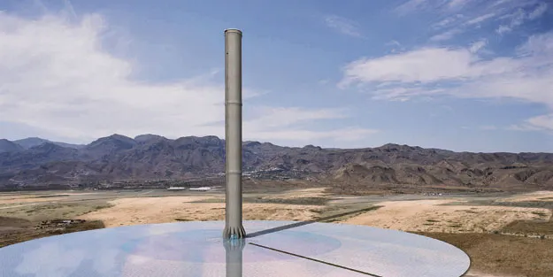 Solar power looks to catch the chimney's updraft