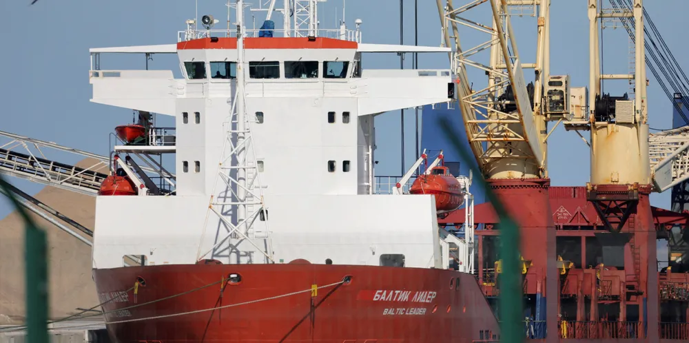 The Baltic Leader is docked in France after it was diverted to France for allegedly violating sanctions on Russian banks following the country’s invasion of Ukraine.