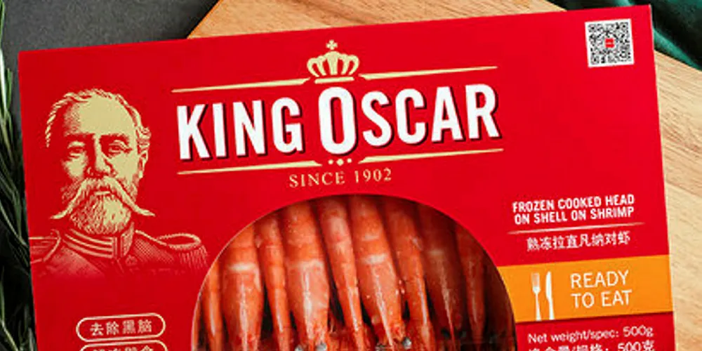 Thai Union's King Oscar shrimp for sale on Tmall.