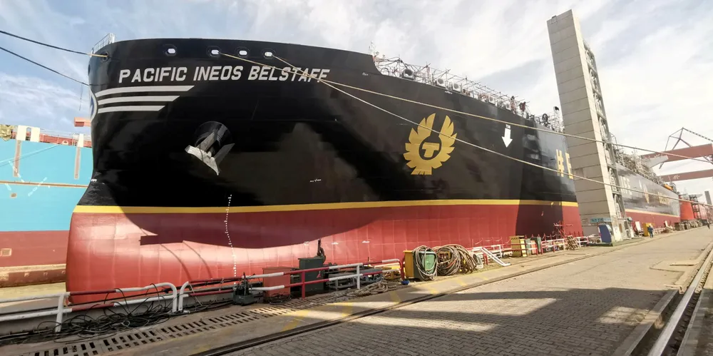 Ineos’ 99,000-cbm dual-fuel VLEC Pacific Ineos Belstaff (built 2021).