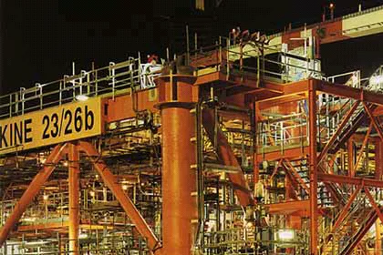 Damaged: Part of the Erskine platform pictured during upgrade work